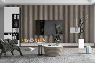 电视机满墙柜客厅装饰现代简约风