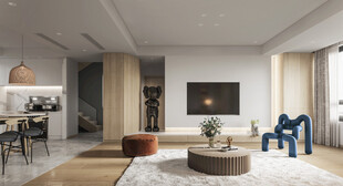 电视机满墙柜客厅装饰现代简约风