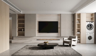 电视机满墙柜客厅装饰现代简约风