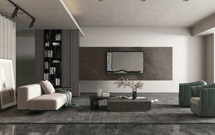 电视机满墙柜客厅装饰现代简约风