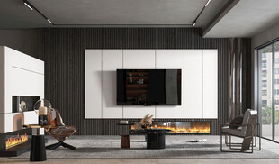电视机满墙柜客厅装饰现代简约风