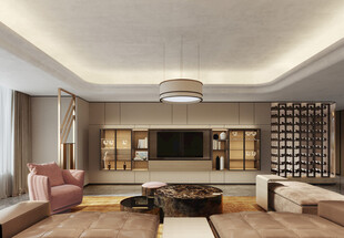电视机满墙柜客厅装饰现代简约风