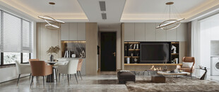 电视机满墙柜客厅装饰现代简约风