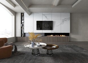 电视机满墙柜客厅装饰现代简约风