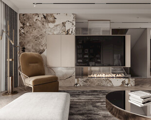 电视机满墙柜客厅装饰现代简约风