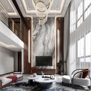 电视机满墙柜客厅装饰现代简约风