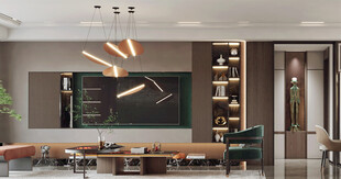 电视机满墙柜客厅装饰现代简约风