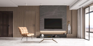 电视机满墙柜客厅装饰现代简约风