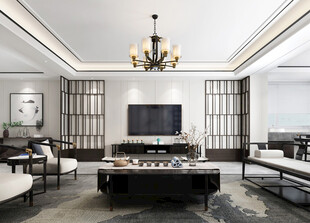 电视机满墙柜客厅装饰现代简约风