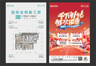 地产营销宣传单单页户型图