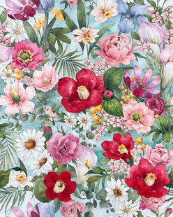 精美花卉四方连续