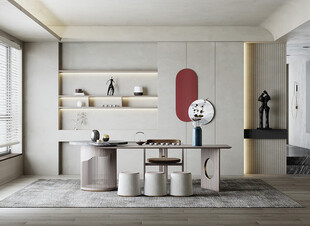 现代简约高级感多功能新中式书房