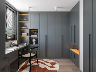 现代简约高级感多功能新中式书房
