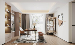 现代简约高级感多功能新中式书房