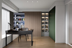 现代简约高级感多功能新中式书房