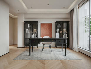 现代简约高级感多功能新中式书房