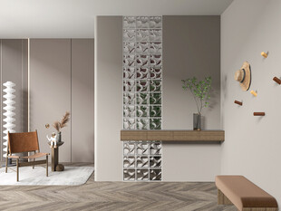 鞋柜玄关入户大门高级感全屋定制