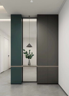 鞋柜玄关入户大门高级感全屋定制