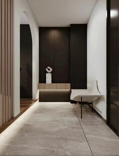 鞋柜玄关入户大门高级感全屋定制