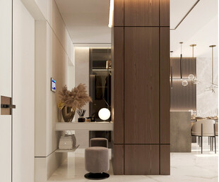 鞋柜玄关入户大门高级感全屋定制