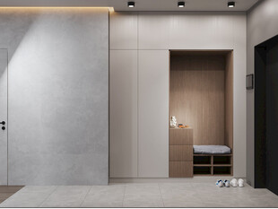 鞋柜玄关入户大门高级感全屋定制