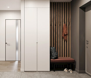 鞋柜玄关入户大门高级感全屋定制