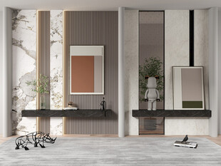 鞋柜玄关入户大门高级感全屋定制