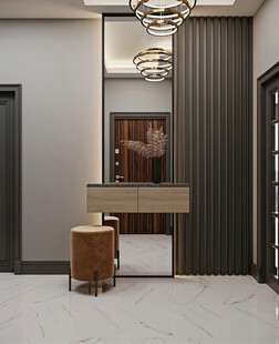 鞋柜玄关入户大门高级感全屋定制