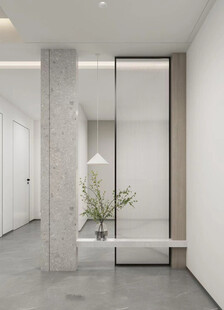 鞋柜玄关入户大门高级感全屋定制