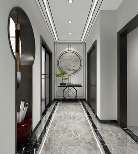 鞋柜玄关入户大门高级感全屋定制