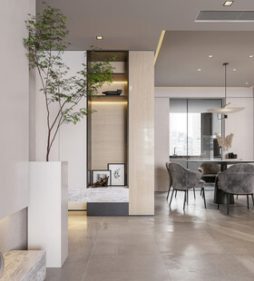 鞋柜玄关入户大门高级感全屋定制