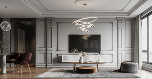 客厅美式简约风格大豪宅装修饰品