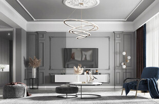 客厅美式简约风格大豪宅装修饰品