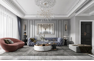 客厅美式简约风格大豪宅装修饰品