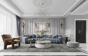 客厅美式简约风格大豪宅装修饰品