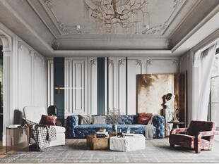 客厅美式简约风格大豪宅装修饰品