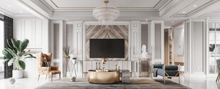 客厅美式简约风格大豪宅装修饰品
