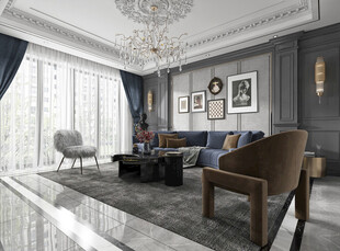 客厅美式简约风格大豪宅装修饰品