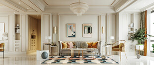 客厅美式简约风格大豪宅装修饰品