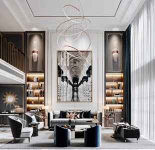 客厅美式简约风格大豪宅装修饰品