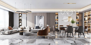 现代简约高级感新中式复古风客厅