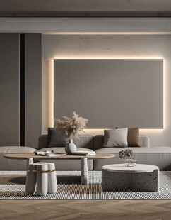 现代简约高级感新中式复古风客厅