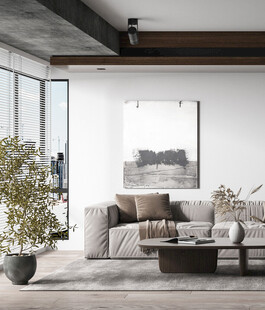 现代简约高级感新中式复古风客厅