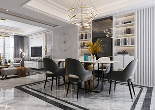 现代简约高级感新中式复古风客厅