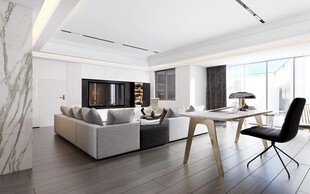 现代简约高级感新中式复古风客厅