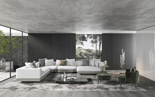 现代简约高级感新中式复古风客厅