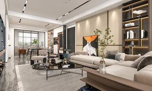 现代简约高级感新中式复古风客厅