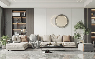 现代简约高级感新中式复古风客厅