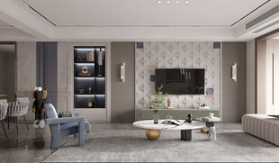 现代简约高级感新中式复古风客厅