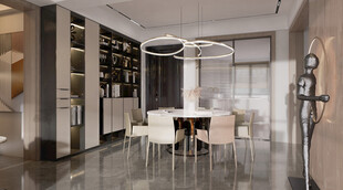 现代简约高级感新中式复古风客厅